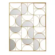 Goldfinger - Déco murale miroir en acier doré, 90x120 cm