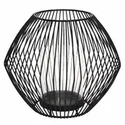 Bougeoir en métal noir LULEA