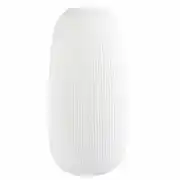 Vase en porcelaine striée blanche H25