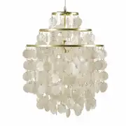 KUTA - Suspension à pampilles en nacre et métal doré