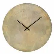 KOBE - Horloge murale en aluminium strié coloris laiton, D74 cm