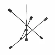 ISAAK - Suspension industrielle 3 bras en métal noir
