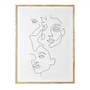 GABRIELLA - Tableau imprimé visages minimalistes 75x100