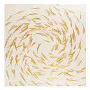 Toile peinte poissons 140x140