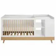 Lit bébé combiné blanc L190