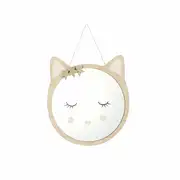LILA - Miroir chat rose et doré H29
