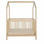 Lit cabane bébé à barreaux en pin L127