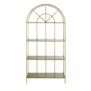 Lizea - Etagère arcade en métal doré mat L90