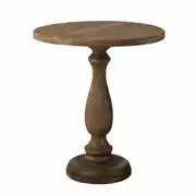 CHANNA - Guéridon en bois de manguier marron foncé H62
