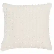 Almeria - Coussin en coton tissé ivoire 45x45