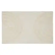 LOTARO - Tapis en coton recyclé tissé écru motifs graphiques tuftés 140x200