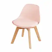 Chaise style scandinave enfant rose et chêne