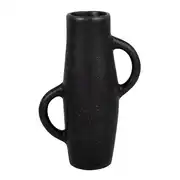 Vase en grès noir avec anses H23