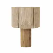 Lampe en bois de manguier et abat-jour en fil de jute tressé main
