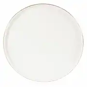 BERENICE - Assiette plate en porcelaine blanche et dorée