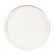 BERENICE - Assiette à dessert en porcelaine blanche et dorée