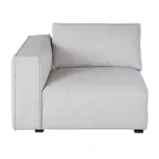 Falkor - Accoudoir gauche pour canapé modulable gris clair chiné