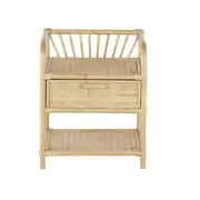 Tanja - Table de chevet 1 tiroir en rotin beige