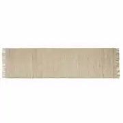 LODGE - Tapis de couloir en jute et coton recyclé à franges 80x300