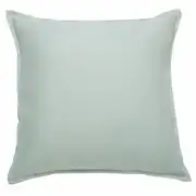 Coussin en lin lavé vert d'eau 45x45