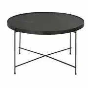 Cruzzo - Table basse ronde effet marbre noir D71