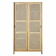Canopy - Armoire 2 portes coulissantes et cannage en rotin L100