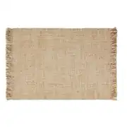 Tapis tissé en laine, jute et coton écru 140x200