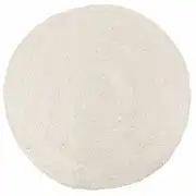 Tapis rond en jute tressé écru D80
