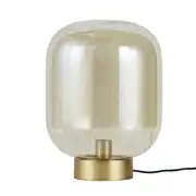 SANREMO - Lampe bulbe en verre et métal doré