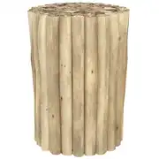 Table d'appoint de jardin ronde  en rondins de teck D30 cm
