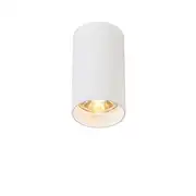 Spot plafond en acier blanc