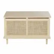 Solstice - Coffre beige finition cannage en rotin