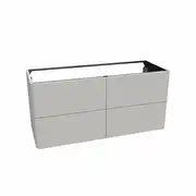 Meuble sous-vasque avec tiroirs FRIDA gris 120 cm