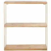 Etagère en manguier et métal doré