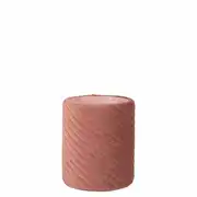 STRIPED VELVET - Pot à crayons effet velours rose surpiqué
