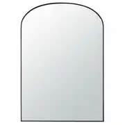 ALINA - Grand miroir arche en acier noir, 118x170 cm