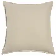 Coussin en lin lavé beige 45x45