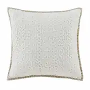 PANTANO - Coussin en coton tressé écru 45x45