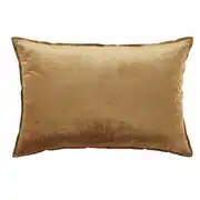 Coussin en velours ocre 60x40