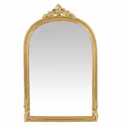 NATHANIEL - Miroir arche à moulures dorées, 28x46 cm