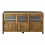 Baryton - Buffet 3 portes coulissantes en verre armé L150