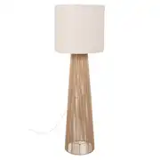 Kata - Lampadaire en papier et abat-jours en polyester recyclé beige H141