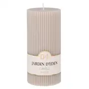 COLORAMA - Bougie striée parfumée taupe H15, 500g