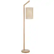 Lampadaire en chêne abat-jour cannage en rotin H143