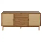 Tarifa - Buffet 2 portes 3 tiroirs cannage en rotin L154