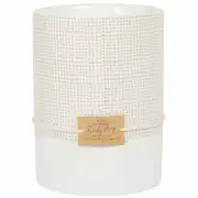 Bougie parfumée en céramique blanche et caramel 1000g