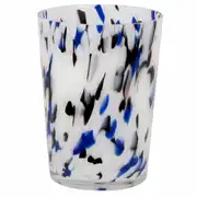 Bougie parfumée en verre transparent, noir et bleu 1120g
