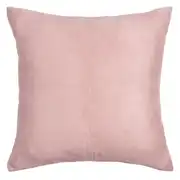 Swedine - Coussin effet suédine rose 40x40 cm