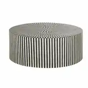 Wonka - Table basse ronde noire et blanche D100