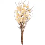 Bouquet fleurs rondes sèches beiges